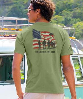 Freedom Is Not Free - Hemp Dyed Short Sleeve Crewneck T-Shirt