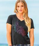 Coppelia - Jet Black Short Sleeve Pima V-Neck T-Shirt