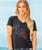 Coppelia - Jet Black Short Sleeve Pima V-Neck T-Shirt