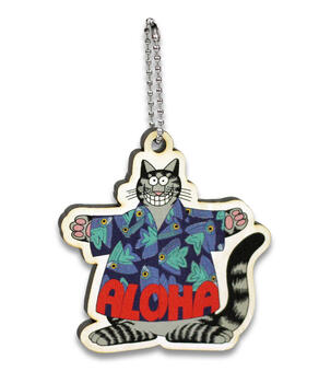 B. Kliban Aloha Cat - Maplewood Keychain