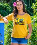 B. Kliban Wing Cats - Honey Dyed Short Sleeve Scoop Neck T-Shirt