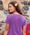 Desert Flowers - Violet Short Sleeve Pima V-Neck T-Shirt