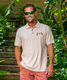 Southwest Kokopelli - Coconut Dyed Short Sleeve Pique' Polo Shirt