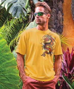 Crimson Dragon - Pineapple Dyed Short Sleeve Crewneck T-Shirt