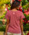 Quilt Dreams - Paradise Red Dyed Short Sleeve Scoop Neck T-Shirt
