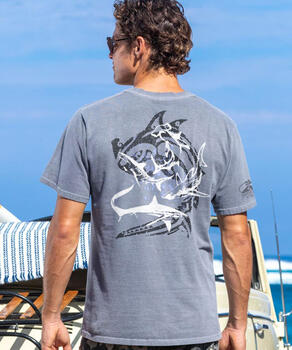 Tribal Mano Types - Crater Dyed® Short Sleeve Crewneck T-Shirt