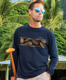 Hawaiian Paddle Band - Navy Long Sleeve Crewneck T-Shirt