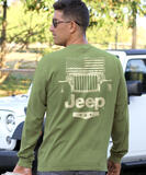 Jeep All American - Hemp Dyed Long Sleeve Crewneck T-Shirt