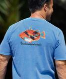 Impressionist Humu - Blue Hawaii Dyed Short Sleeve Crewneck T-Shirt