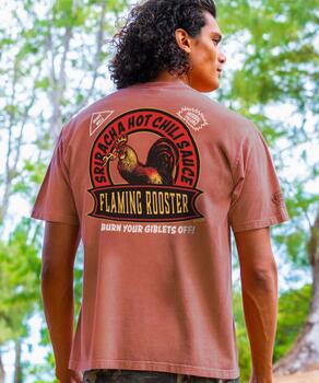 Flaming Rooster - Chile Dyed Short Sleeve Crewneck T-Shirt