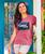 Clark Little Rainbow Wahine - Paradise Red Dyed Short Sleeve Crewneck T-Shirt