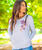 Honu Current - White Grey Heather Long Sleeve Harmony Hooded T