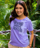 Batik Orchid - Lavender Dyed Short Sleeve Scoop Neck T-Shirt