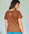 Blossom Quilt - Cinnamon Dyed Short Sleeve Scoop Neck T-Shirt