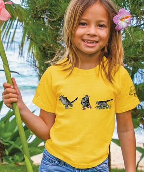 B. Kliban Skatey Cats - Pineapple Dyed Short Sleeve Crewneck T-Shirt