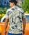 Kia'i - Blue/Tan Short Sleeve Hawaiian Polo Shirt
