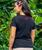 Monarch Flight - Jet Black Short Sleeve Pima V-Neck T-Shirt
