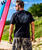 Tribal Whale Tail - Black Short Sleeve Crewneck T-Shirt