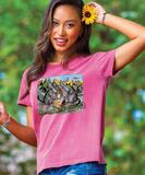B. Kliban Play Date Cats - Paradise Red Dyed Short Sleeve Crewneck T-Shirt