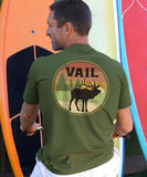 Vintage Elk - Olive Dyed Short Sleeve Crewneck T-Shirt