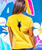 B. Kliban Soaring Cat And Goose - Pineapple Dyed Short Sleeve Crewneck T-Shirt