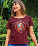 Tiger Traits 2022 - Pomegranate Dyed Short Sleeve Scoop Neck T-Shirt
