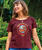 Tiger Traits 2022 - Pomegranate Dyed Short Sleeve Scoop Neck T-Shirt