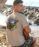Ukulele Sunset - Kona Coffee Dyed Short Sleeve Crewneck T-Shirt