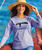 Wyland&reg; Whale Tail Brushed - Lavender Dyed Long Sleeve Crewneck T-Shirt
