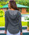 Spring Butterfly - Gray Heather Long Sleeve Harmony Hooded T