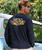 Tribal Style Lizard - Navy Long Sleeve Crewneck T-Shirt