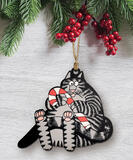 B. Kliban Candy Cane Cat - Maplewood Ornament