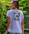 B. Kliban Yoga Cat - Lavender Dyed Short Sleeve Crewneck T-Shirt