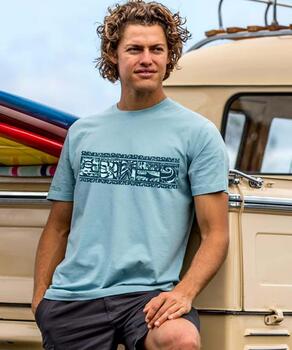 Reef Blue Band - Cool Blue Short Sleeve Pima T-Shirt