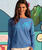 Blossom Wrap - Sapphire Long Sleeve Crewneck T-Shirt