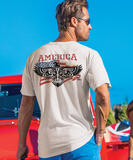 Tribal Eagle Flag - Coconut Dyed Short Sleeve Crewneck T-Shirt