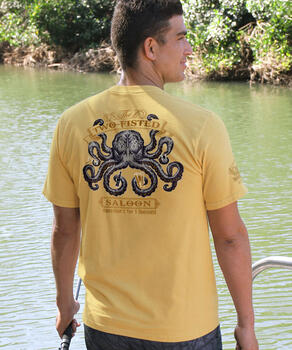 Two Fisted Saloon - Beer Dyed Short Sleeve Crewneck T-Shirt