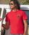 Seas The Day Palm Scenic - Candy Apple Red Dyed Short Sleeve Crewneck T-Shirt