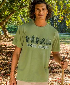 Stone Heads - Hemp Dyed Short Sleeve Crewneck T-Shirt