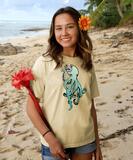 Hibiscus Octopus - Coconut Dyed Short Sleeve Crewneck T-Shirt