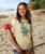 Hibiscus Octopus - Coconut Dyed Short Sleeve Crewneck T-Shirt