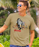 B. Kliban Sushi Cat - Kona Coffee Dyed Short Sleeve Crewneck T-Shirt