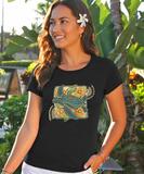 Honu Swirl - Jet Black Short Sleeve Pima T-Shirt