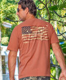 Painted Flag - Chile Dyed Short Sleeve Crewneck T-Shirt