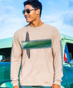 Kekaha Band - Kona Coffee Dyed Long Sleeve Crewneck T-Shirt
