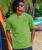 Retro Sunset Manta - Kiwi Dyed Short Sleeve Crewneck T-Shirt