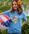 Aloha Seahorse - Blue Hawaii Dyed Short Sleeve Crewneck T-Shirt
