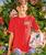 Reindeer Surfing Lesson - Candy Apple Red Dyed Short Sleeve Crewneck T-Shirt