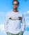 Tribal Outrigger Band - White Long Sleeve Crewneck T-Shirt