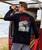 Wyland® Breaching Whale - Black Long Sleeve Crewneck T-Shirt